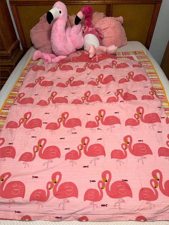 IKEA Other - Ikea Rorande Duvet Cover/Pillowcase Flamingo lap quilt 2 flamingos & 3 pillows